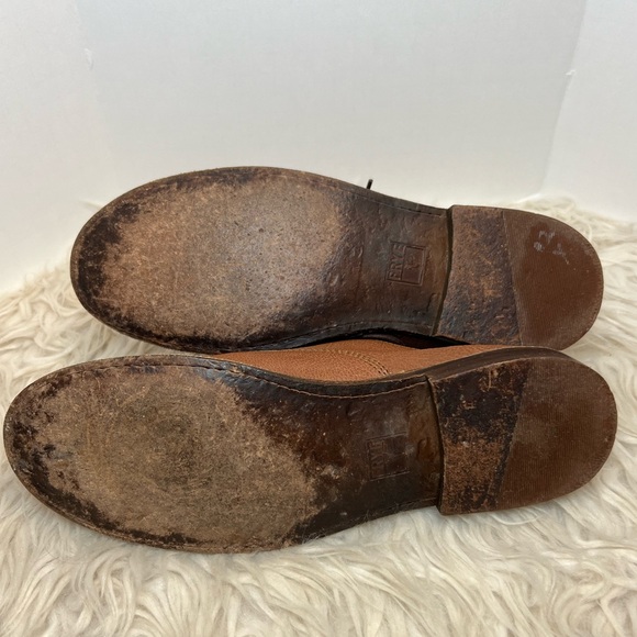 FRYE Paige Oxford Loafer Lace Up Camel‎ Brown Leather  Size 9B Used main image 8
